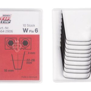 W Fix 6 blade, 22-28 mm, for Rubber Cut tyre cutting machine, 10 pcs.